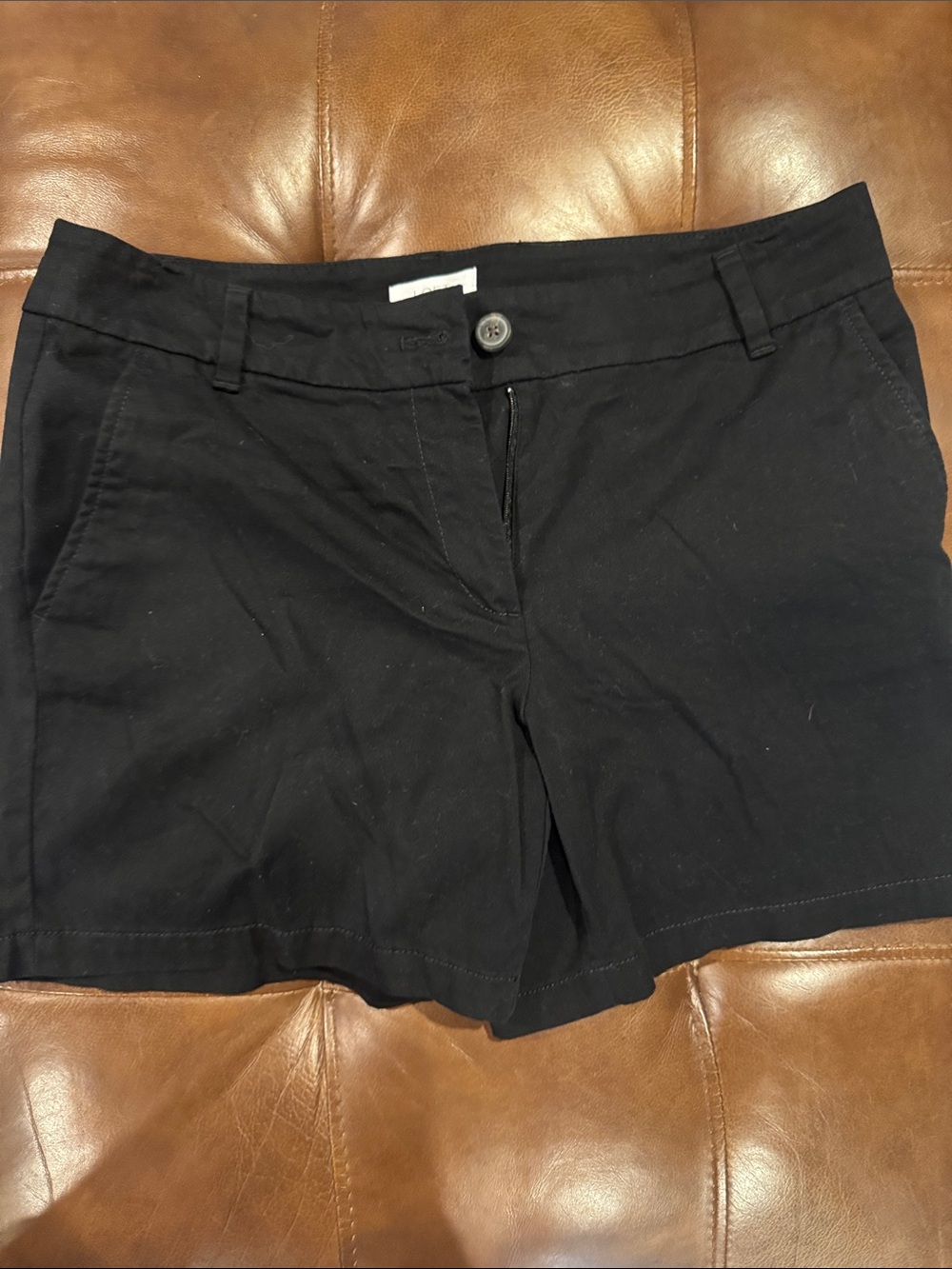 LOFT Black Casual Bermuda Shorts